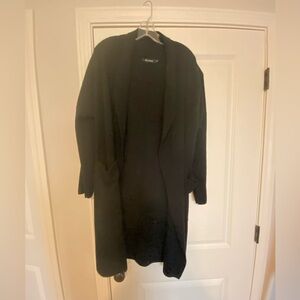 Anrabess Black Long Open Front Sweater Cardigan XL